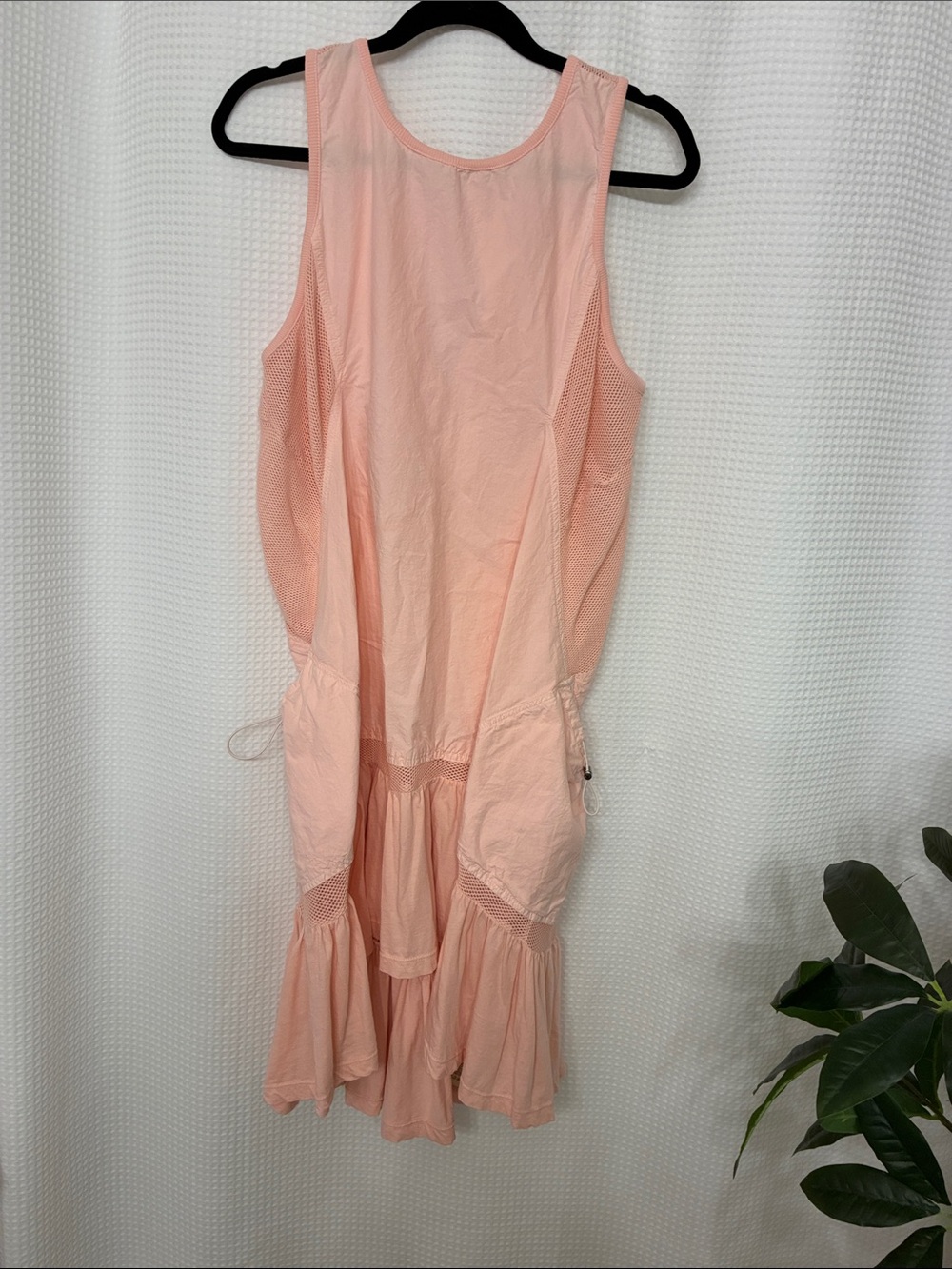 Sleeveless High-Low Dress in Soft Peach